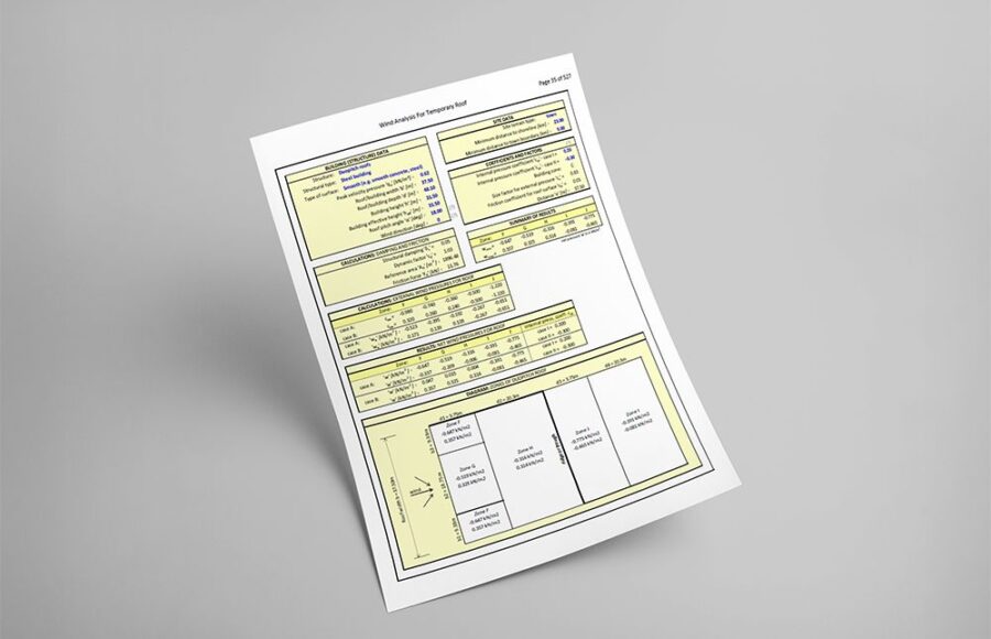 An image of building calculations